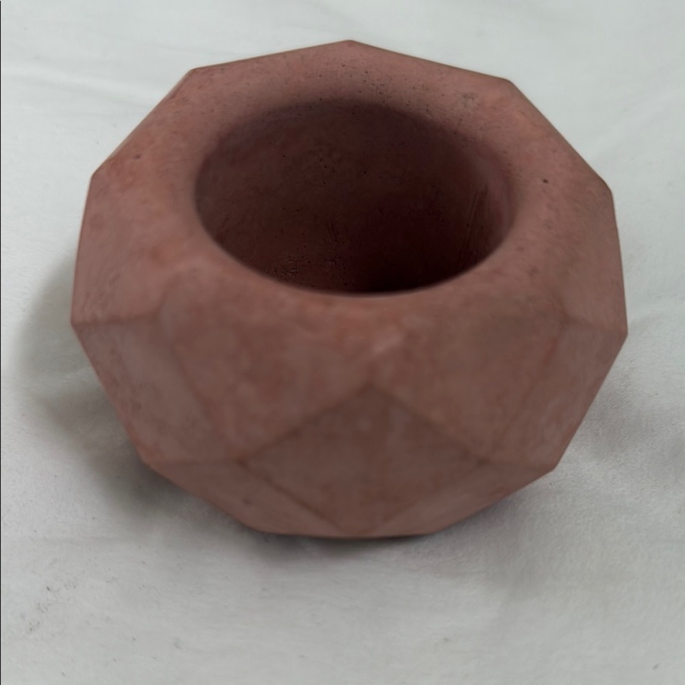 Geometric Terracotta Candle Holder